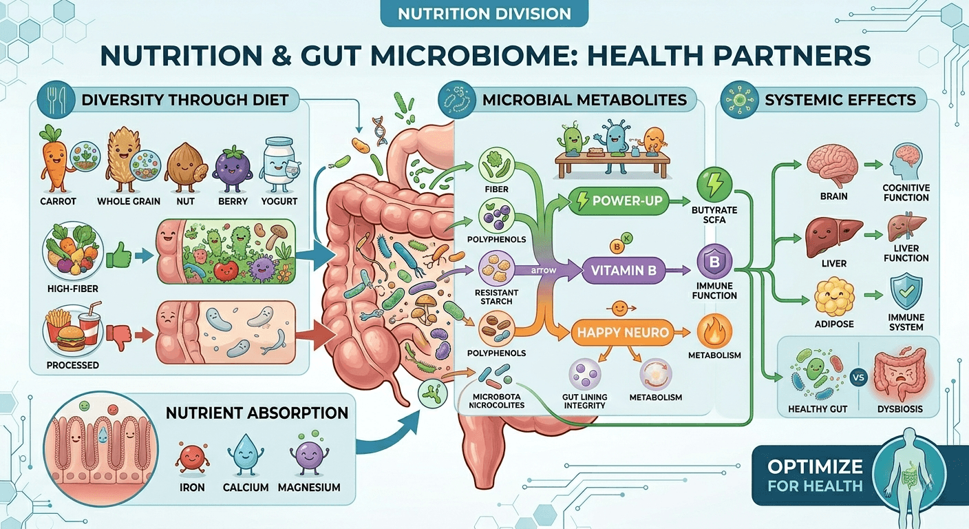 The Microbiome Depends on Nutrition